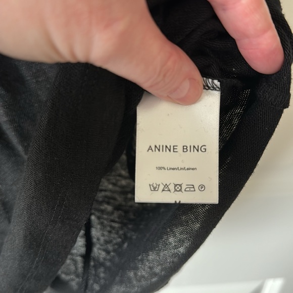 Anine Bing Black Linen Tank - Picture 4 of 4
